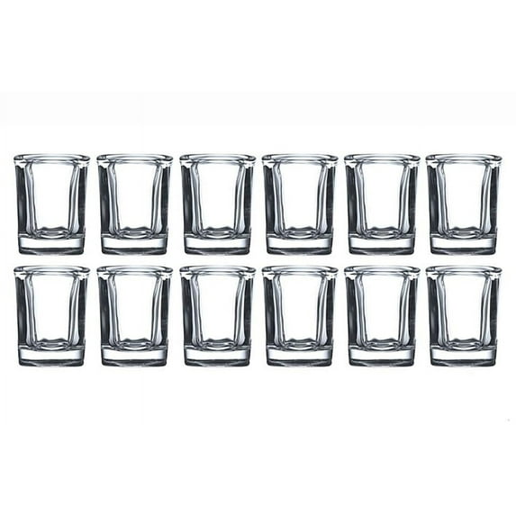 Middle Eastern Mexican Tequila Scotch Whisky Shot Glasses Set of 12 Industrial Vaso Tequilero Clear Heavy Base Glass Vidrio Shishe