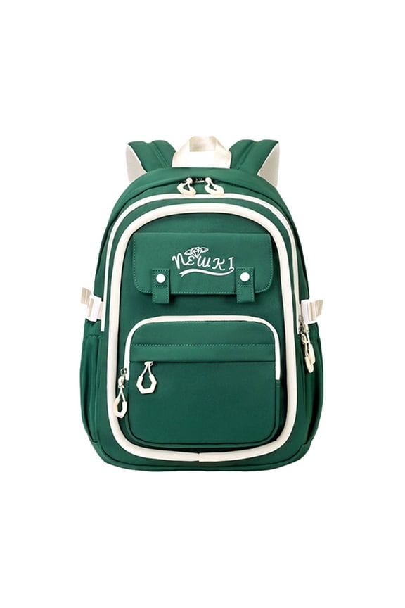 Middle Elementary Sweet Embroidery Flap Backpack Double Layer Multi Compartment Waterproof Elementary Back To School Bookbag for Ages 6rd 7th 10th 12th