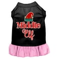 thumbnail image 1 of Christmas Pet Dog  Cat Dress Screen Printed, "Middle Elf", 1 of 11