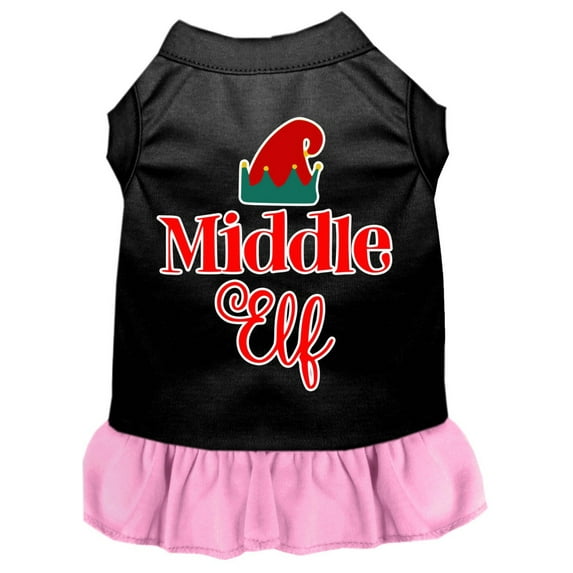 Christmas Pet Dog Cat Dress Screen Printed, "Middle Elf"