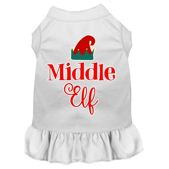 Christmas Pet Dog Cat Dress Screen Printed, "Middle Elf"