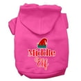 thumbnail image 1 of Christmas Pet Dog  Cat Hoodie Screen Printed, "Middle Elf", 1 of 11