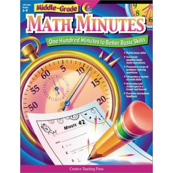 Pre-Owned Middle-Grade Math Minutes: One Hundred Minutes to Better Basic Skills (Paperback) 1574717235 9781574717235
