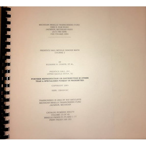 Pre-Owned Middle Grades Math Student Ediiton Course 2 2001c (Hardcover) 0130434167 9780130434166