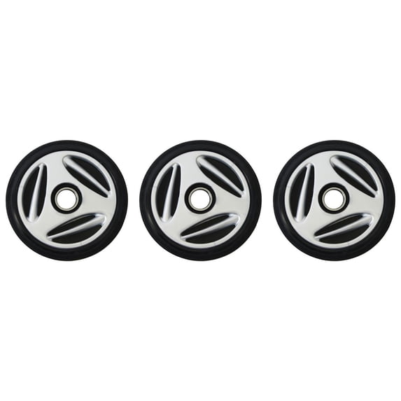 Middle & Outside Rear Silver Idler Wheels Kit for Snowmobile BOMBARDIER/SKI-DOO GTX 380/550 Fan 2005