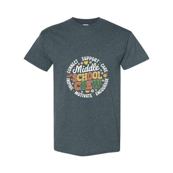 Middle School Crew A Teacher Squad For The First Day Back To School Unisex T-Shirt, up to size 5XL