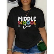 Middle School Crew Retro Funny Teacher Student Vintage T-Shirt