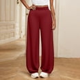 thumbnail image 1 of Middle School Girls Solid Color Casual Elastic Waistband Wide Leg Pants Casual Pants Long Pants Clothes for Girls Size 10-12 Tween Girl Clothing, 1 of 7