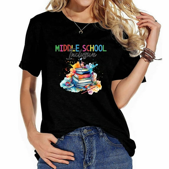 Middle School Glory 6th 7th 8th Team Teacher Gift Women's Comfortable and Stylish Graphic Tee - Graphic Tees for Women