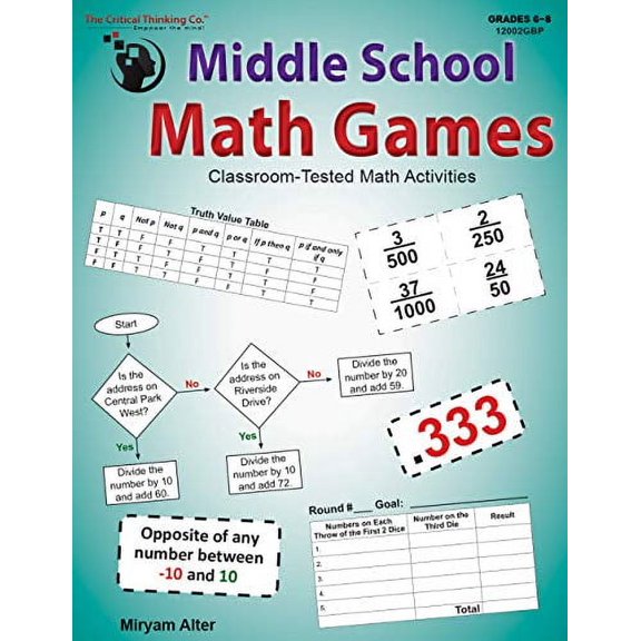 Pre-Owned Middle School Math Games: Classroom-Tested Math Activities (Grades 6-8), 9781601449344, 1601449348, Paperback,