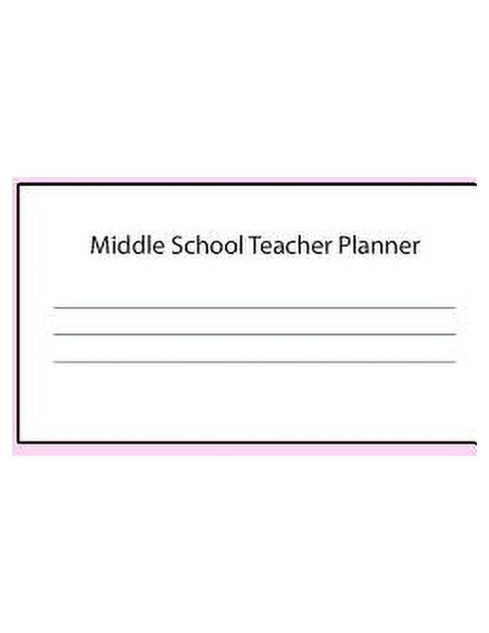 Secondary School Teacher Planner, Organisation