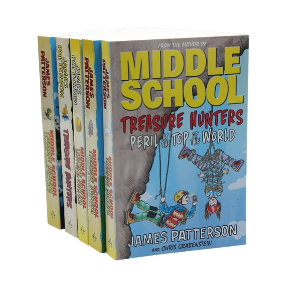 Middle School Treasure Hunters Series by James Patterson 5 Books - Ages 9-11 - Paperback