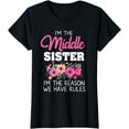 thumbnail image 1 of Middle Sister Shirt I'm The Reason We Have Rules Matching T-Shirt, 1 of 3