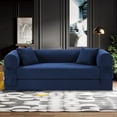 thumbnail image 1 of Middle Size Navyblue Light luxury sit/lie convertible compression sofa bed module free combination, 1 of 10