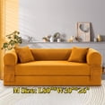 thumbnail image 1 of Middle Size Yellow Light luxury sit/lie convertible compression sofa bed module free combination, 1 of 9