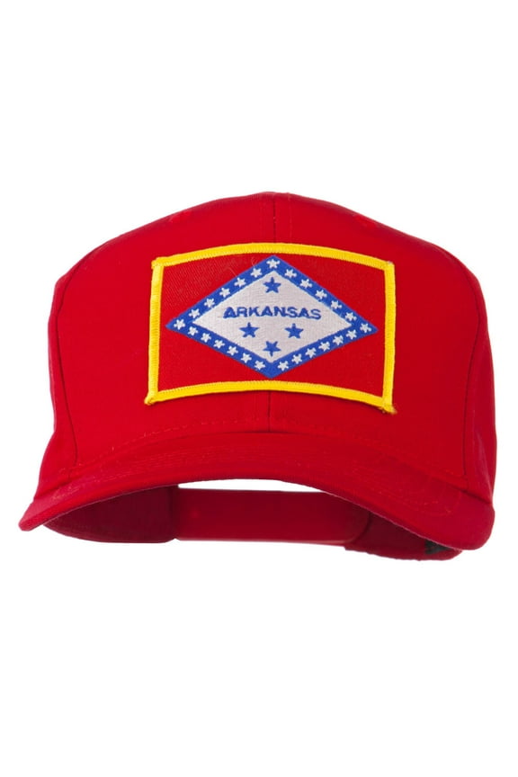 Middle State Arkansas Embroidered Patch Cap - Red OSFM