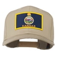 thumbnail image 1 of Middle State Kansas Embroidered Patch Cap - Khaki OSFM, 1 of 5