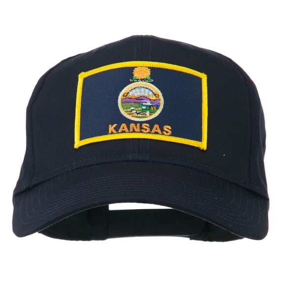 Middle State Kansas Embroidered Patch Cap - Navy OSFM