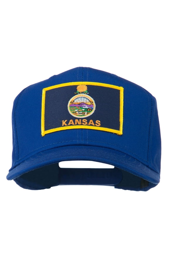 Middle State Kansas Embroidered Patch Cap - Royal OSFM