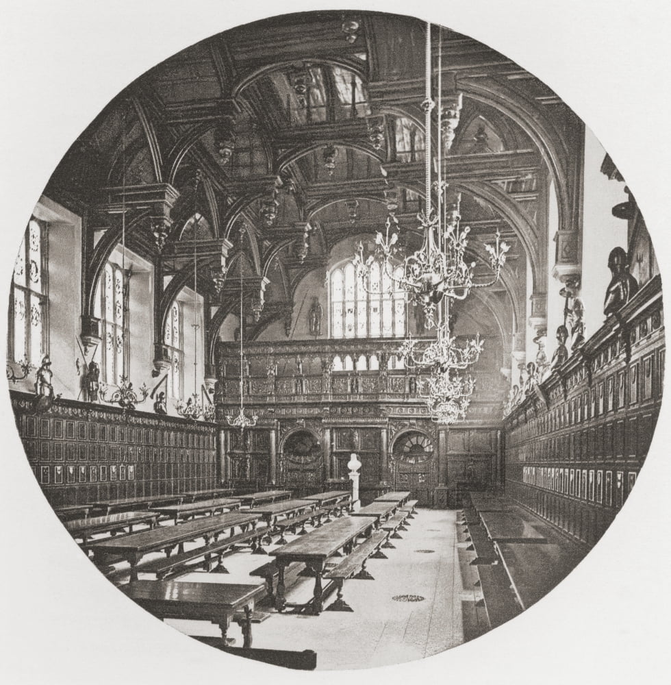 Middle Temple Hall One Of The Four Inns Of Court London England In The Late 19Th Century From London Historic And Social Published 1902 Canvas Art - Ken Welsh Design Pics (15 x 15)