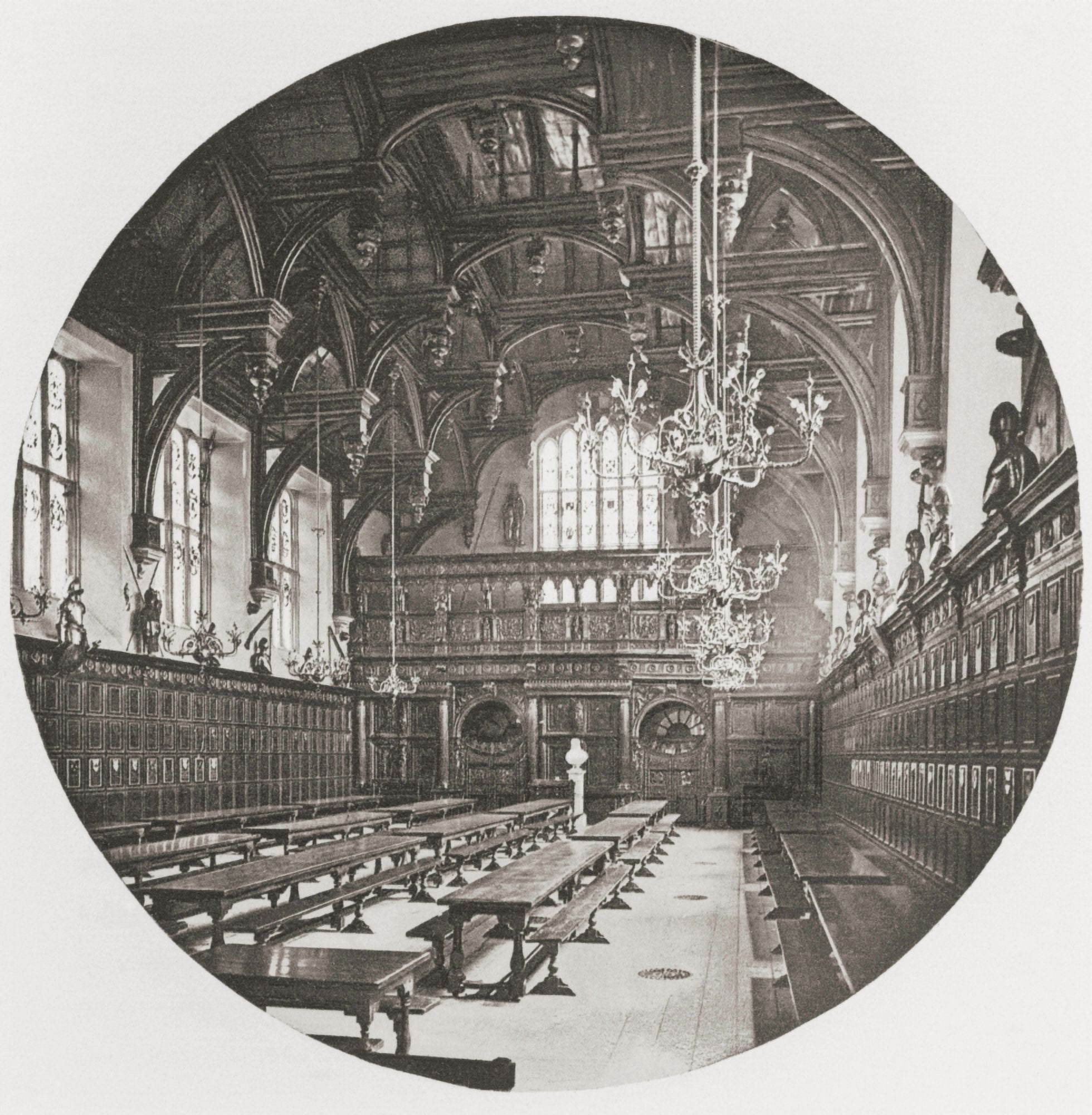 Middle Temple Hall One Of The Four Inns Of Court London England In The Late 19Th Century From London Historic And Social Published 1902 Canvas Art - Ken Welsh Design Pics (24 x 24)
