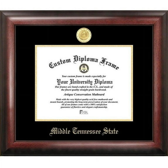 Middle Tennessee State 8.5" x 11" Gold Embossed Diploma Frame
