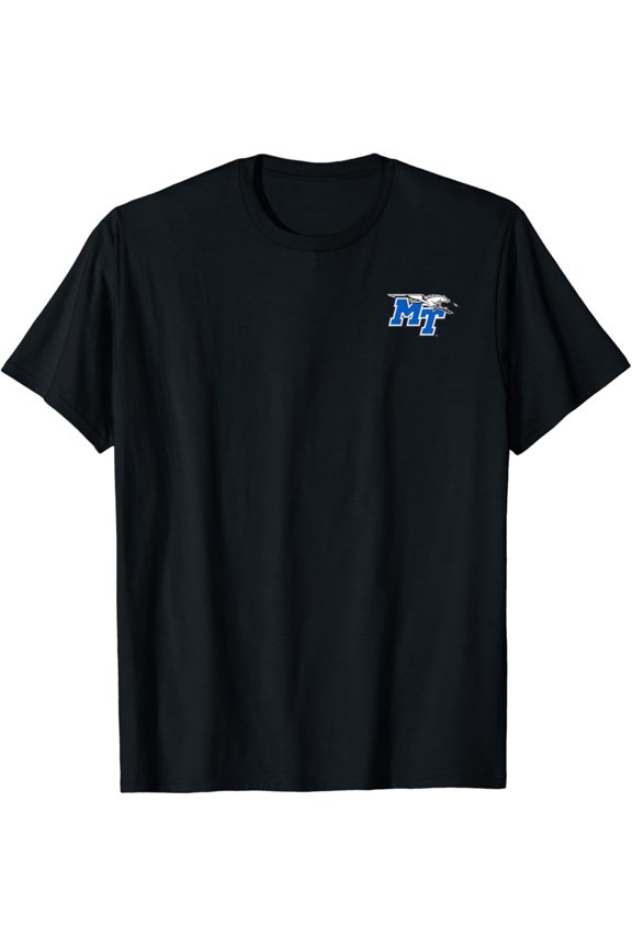 Middle Tennessee State Blue Raiders Left Chest Icon Black T-Shirt