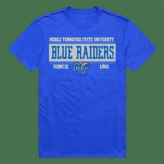 Middle Tennessee State University Blue Raiders College Established T-Shirt, Royal - Extra Large