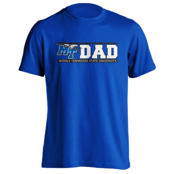 Middle Tennessee State University Blue Raiders Dad Proud Parent Short Sleeve T-Shirt