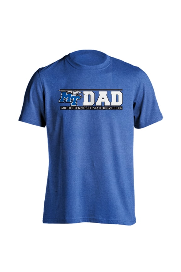 Middle Tennessee State University Blue Raiders Dad Proud Parent Short Sleeve T-Shirt