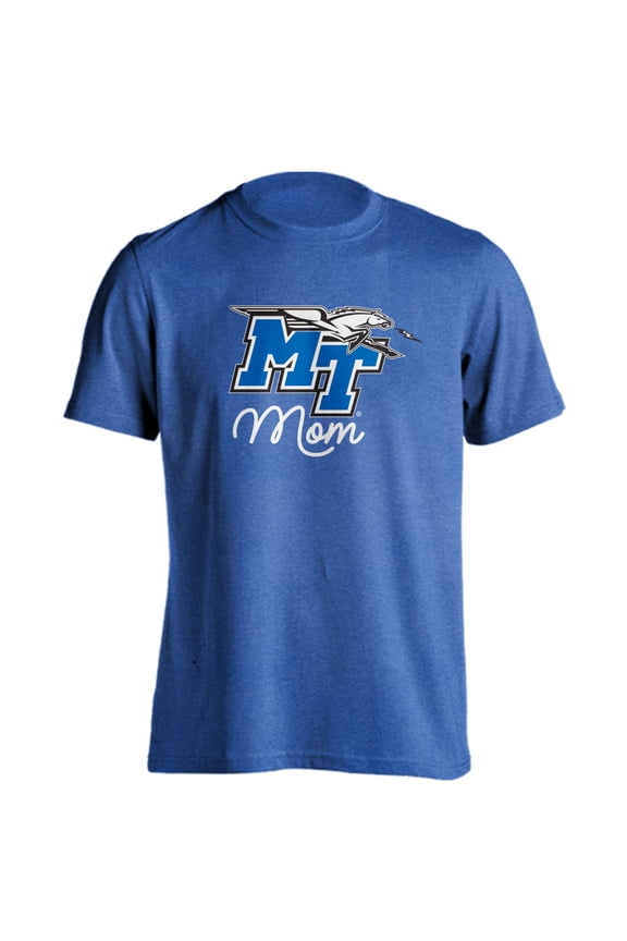 Middle Tennessee State University Blue Raiders Mom Proud Parent Short Sleeve T-Shirt