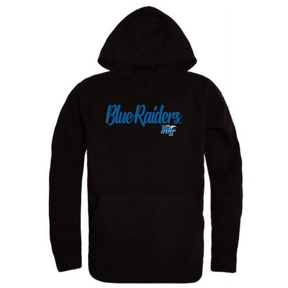 Middle Tennessee State University Blue Raiders Script Hoodie, Black - Large