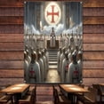 thumbnail image 1 of Middle WARRIOR OF CHRIST Art Decorative Banner Wall Hanging Cloth Knights Templar Crusader Tapestry Posters and Prints Canvas Painting Wall Decor Flag 38" x 57", 1 of 6