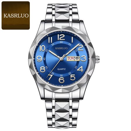 Middle-aged Elderly Men's Watch Waterproof Luminous Large Digital Quartz Men's Watch Brand Large Dial Wristwatch Quartz Watch Trendy