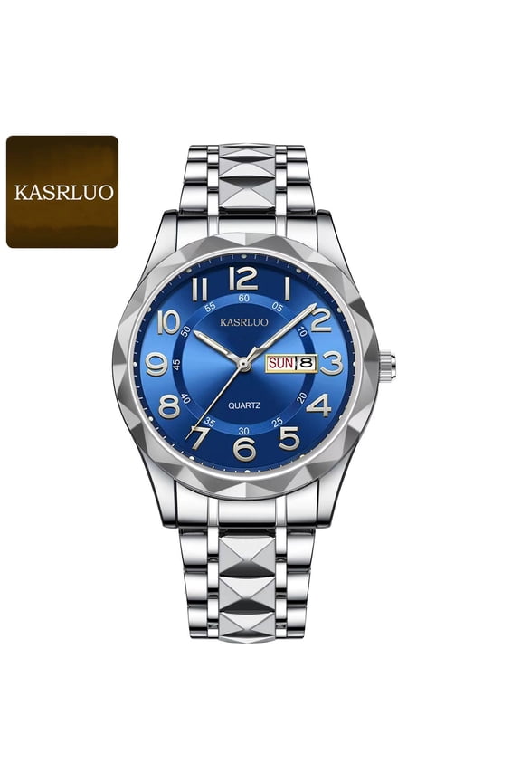 Middle-aged Elderly Men's Watch Waterproof Luminous Large Digital Quartz Men's Watch Brand Large Dial Wristwatch Quartz Watch Trendy