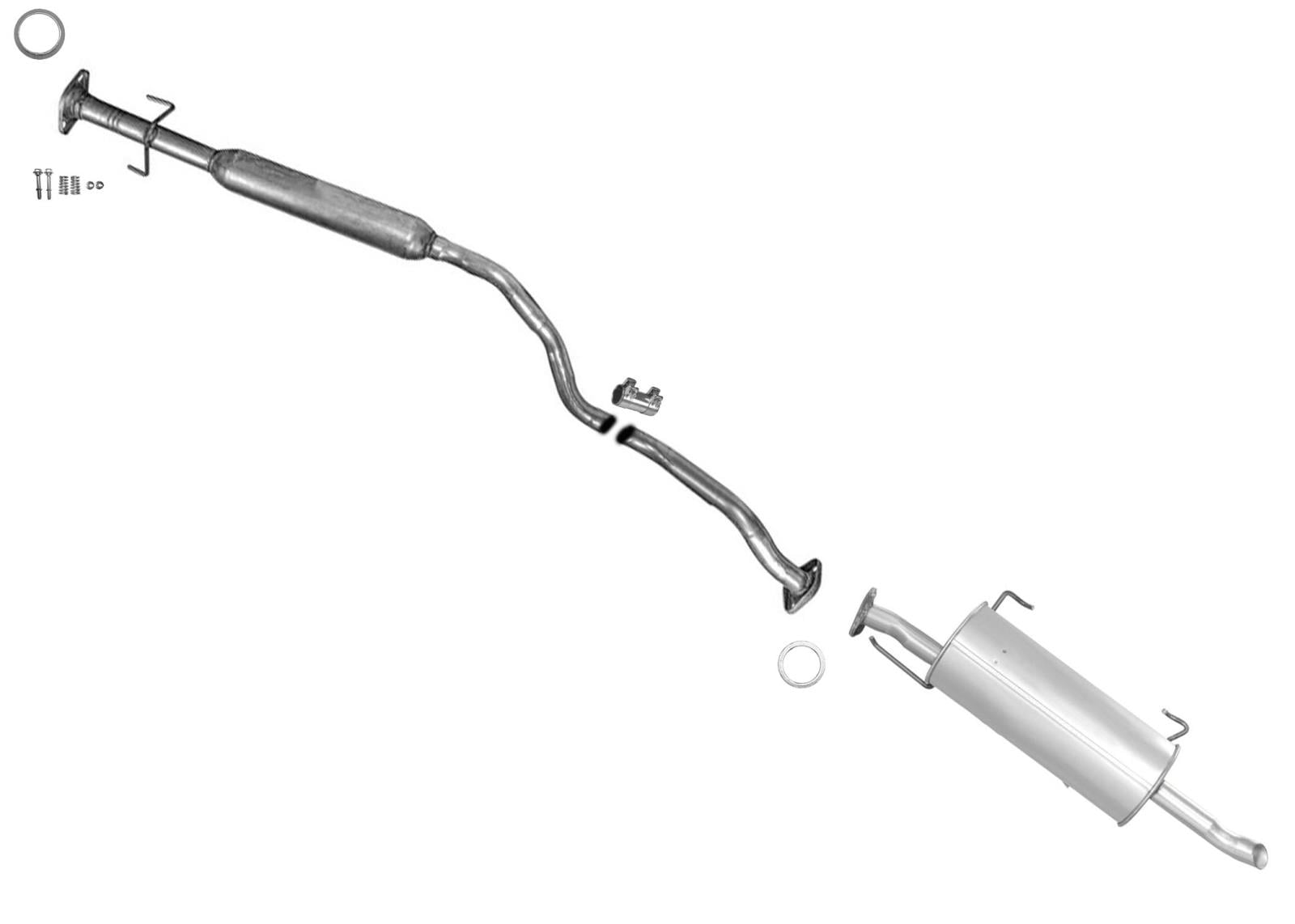 Middle and Rear Exhaust Pipe Muffler New For 20072011 Nissan Versa Sedan