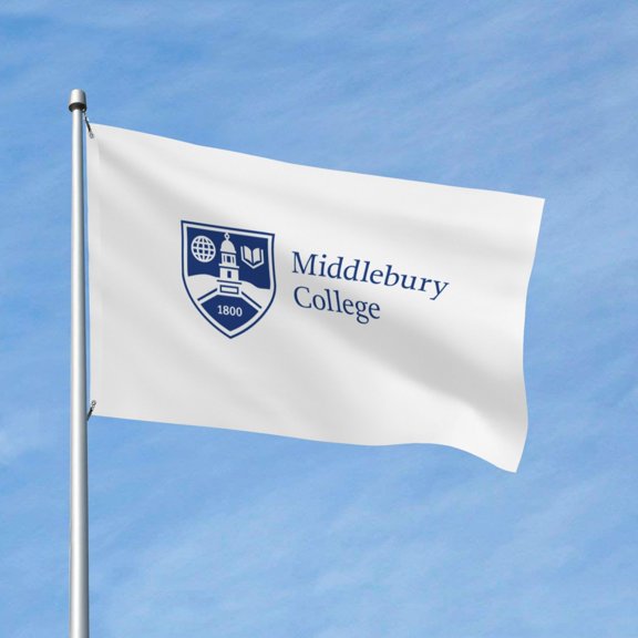 Middlebury College Logo 3x5 Ft Flag Double Sided Indoor Outdoor Double Stitched Polyester Flag With 2 Grommets-Both Side Can Be Read