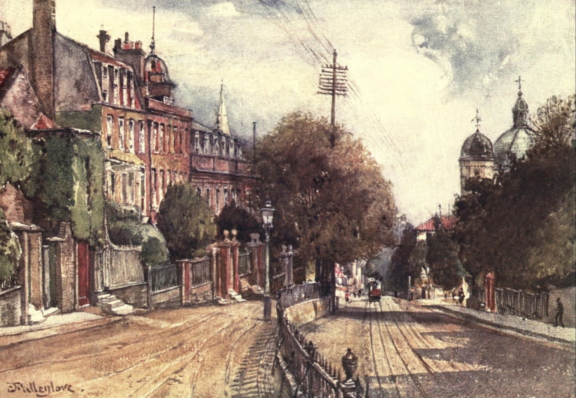 Middlesex 1907 Highgate Canvas Art - John Fulleylove (24 x 36)