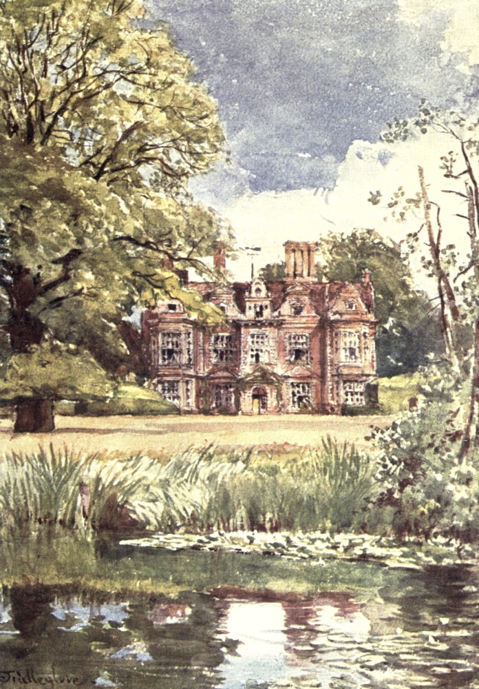 Middlesex 1907 Old Manor House at Ickenham Canvas Art - John Fulleylove (18 x 24)