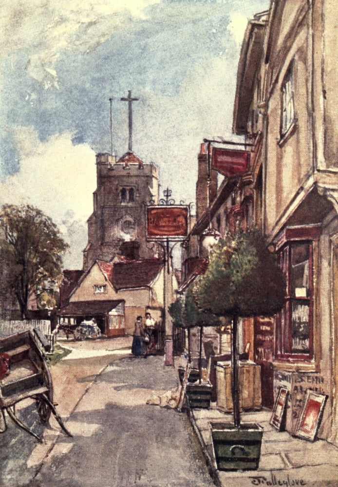 Middlesex 1907 Pinner Canvas Art - John Fulleylove (24 x 36)