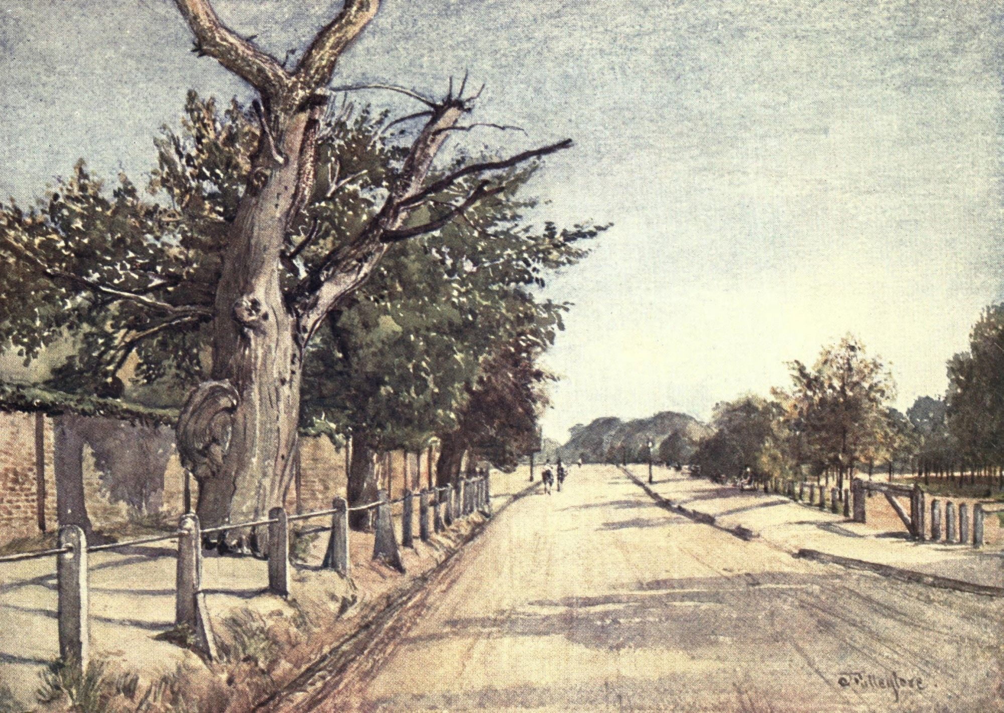 Middlesex 1907 Spaniards Road Hampstead Canvas Art - John Fulleylove (18 x 24)