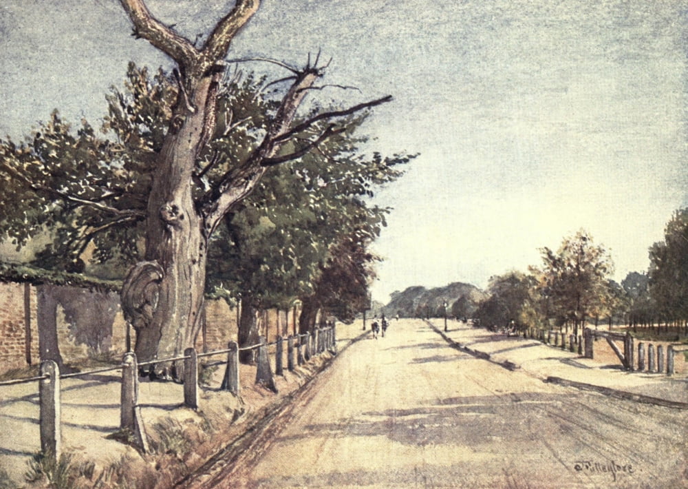 Middlesex 1907 Spaniards Road Hampstead Canvas Art - John Fulleylove (24 x 36)