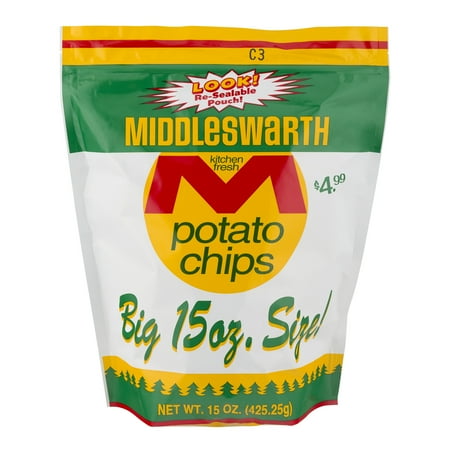 Middleswarth Potato Chips Big Size, 15 Oz.