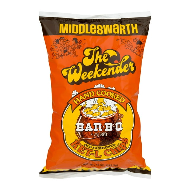 Middleswarth The Weekender Hand Cooked Bar. B. Q Old Fashioned Ket L Chips, 10 Oz.