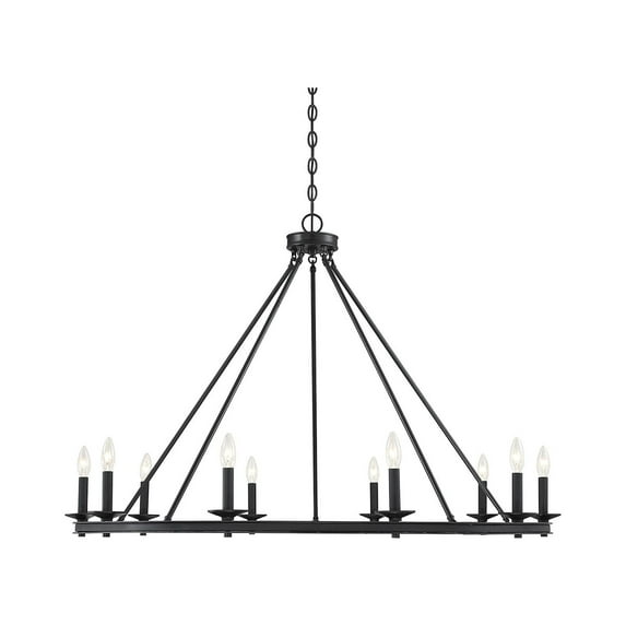 Middleton 10-Light Chandelier in Matte Black