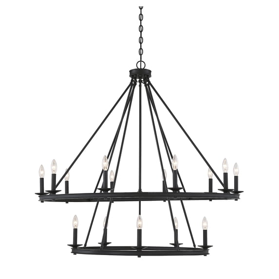 Middleton 15-Light Chandelier in Matte Black