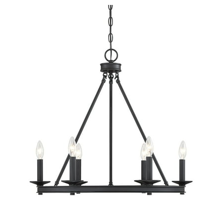 Middleton 6-Light Chandelier in Matte Black
