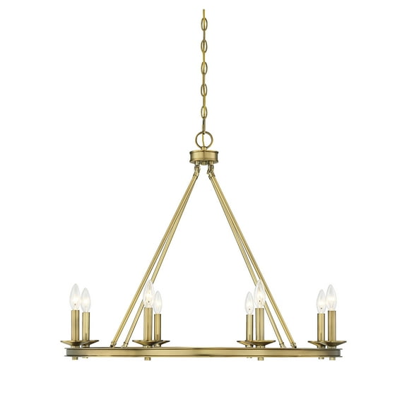 Middleton 8-Light Chandelier in Warm Brass