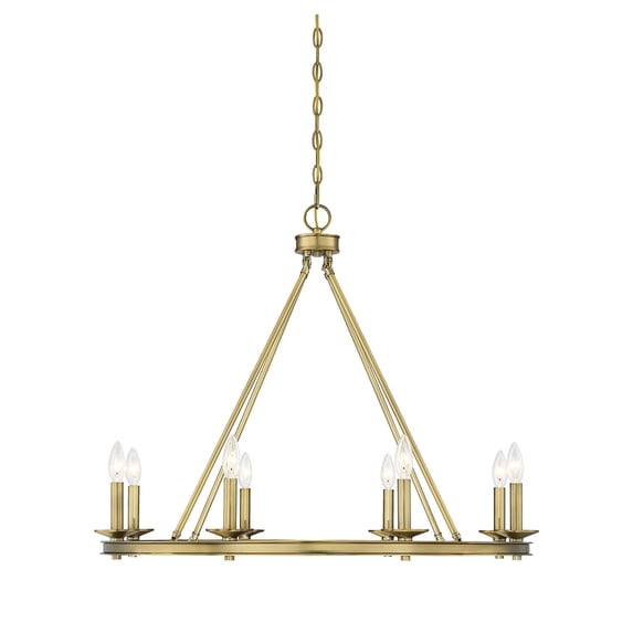 Middleton 8-Light Chandelier in Warm Brass