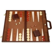 Middleton Games 18-inch Deluxe Backgammon Set - Medium - Brown